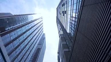 摩天高楼办公楼蓝天白云商务视频的预览图